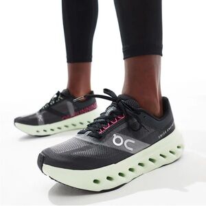 On Running Cloudsurfer women "Black/Lima" size 7.5 preowned